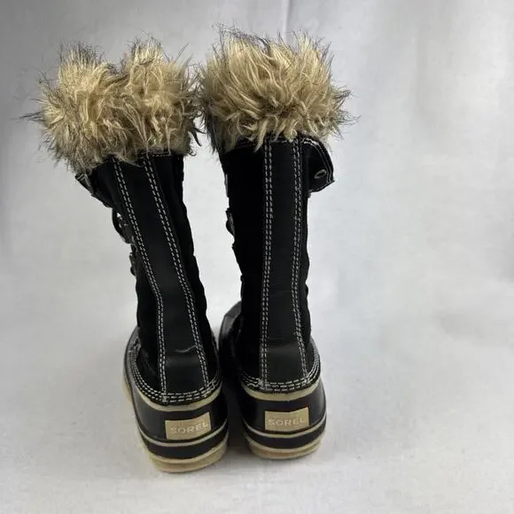 Sorel Boots Joan of Arctic Tall Winter Size 6 Waterproof Faux Fur Brown Tan Snow - Picture 5 of 6